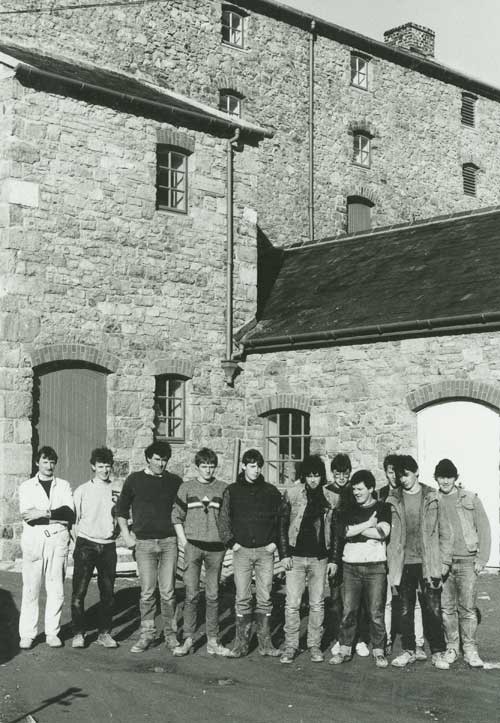 Local youth were involved in the Mill Project – their only source of employment in the area at that time (Febuary 1988). Abymill Theatre