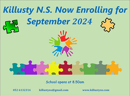 Killusty National School now Enrolling